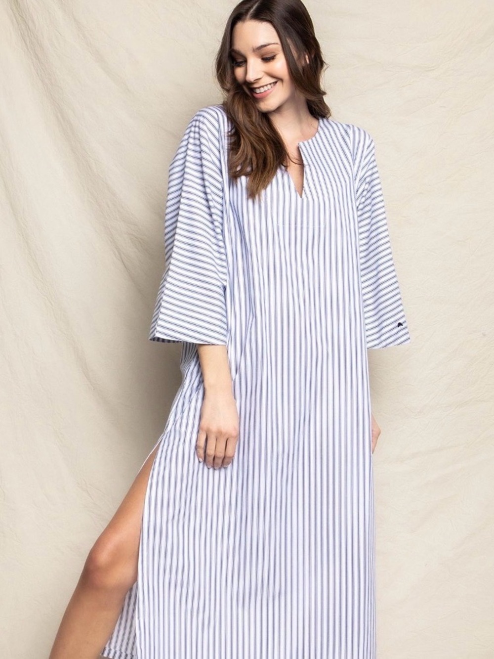 Petite Plume French Ticking Caftan